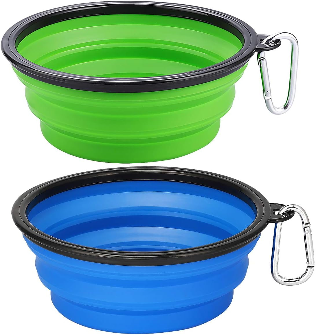 Set of Two 34oz Collapsible Travel Dog Bowls