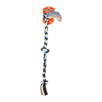 Flossy Chews Extra-Large 3-Knot Cotton Blend Tug Rope Dog Toy, 36", Assorted Colors