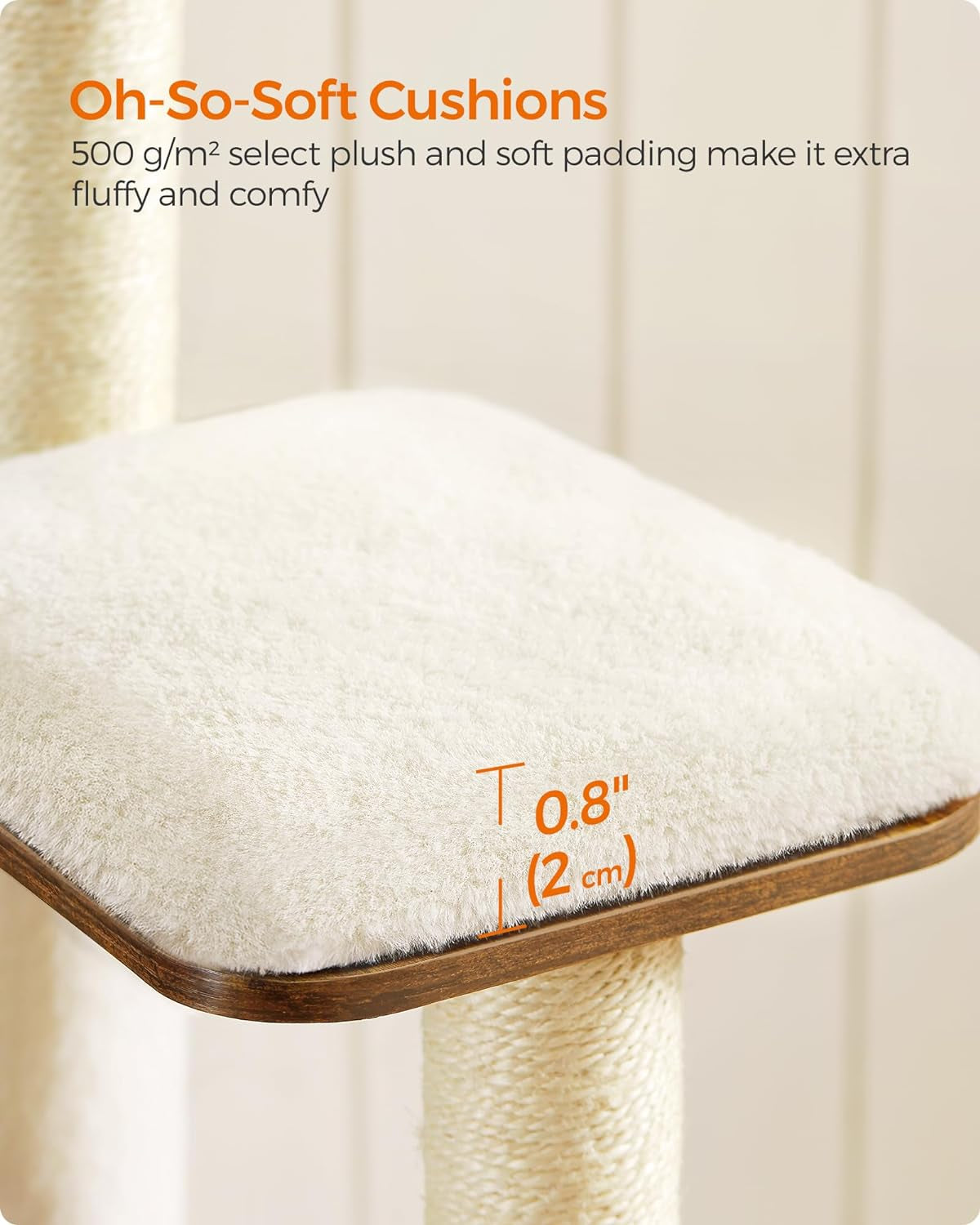 64.6-Inch Multi-Level Cat Tree with Five Scratching Posts