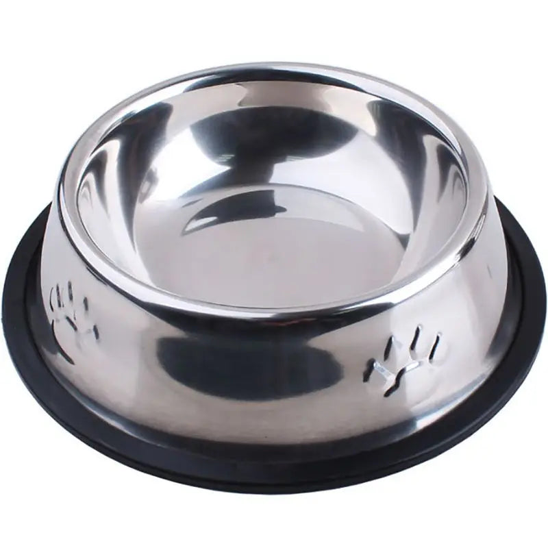 Stainless Steel Skidproof Pet Bowl Set for Dogs and Cats - Available in 6 Sizes